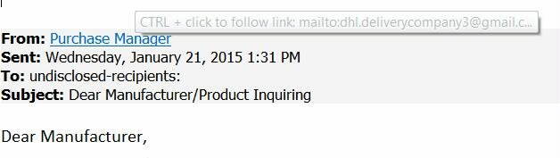 email scams targeting furniture producers and retailers